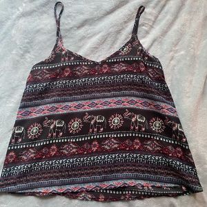 hollister sheer flowy boho tank top. not see through.